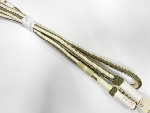 大特価品　上質　未使用品　紐一條　正絹　平田紐　撚り房　手組帯締め